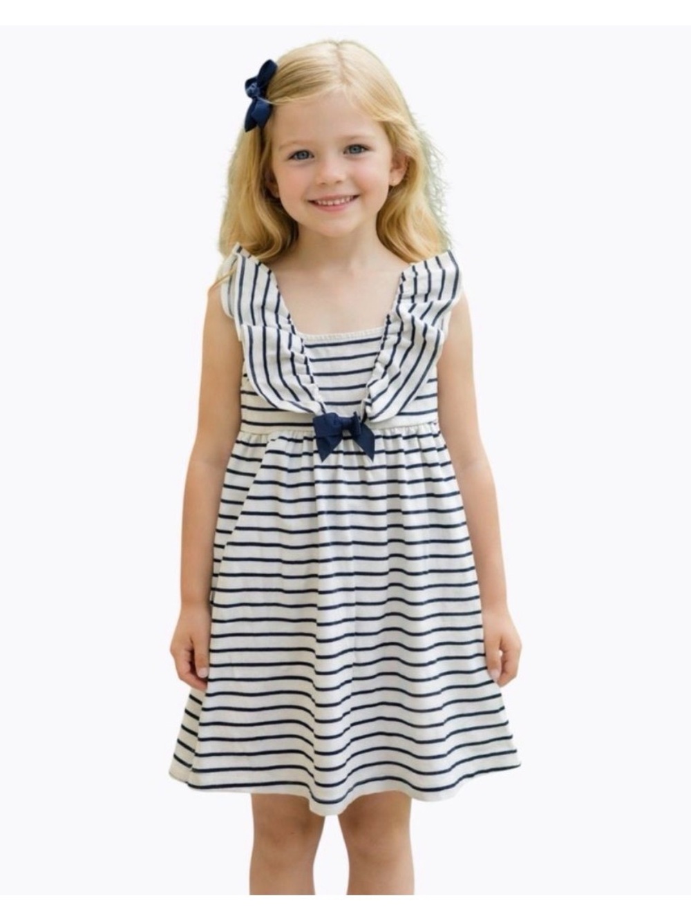 NWT Janie And Jack Striped Ponte Sailor Dress 4